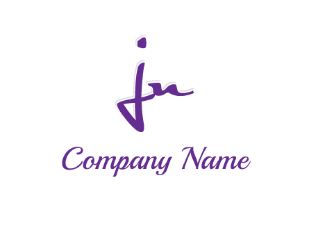 elegant letter jn logo