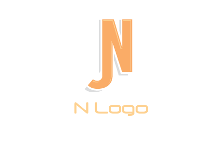 letter j merge with letter n logo