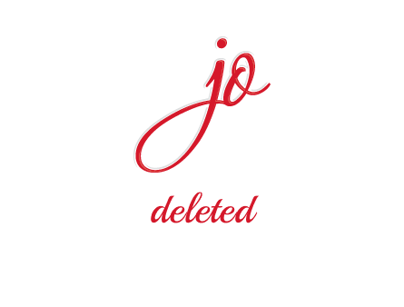 elegant letter jo logo