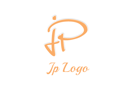 abstract letter JP logo