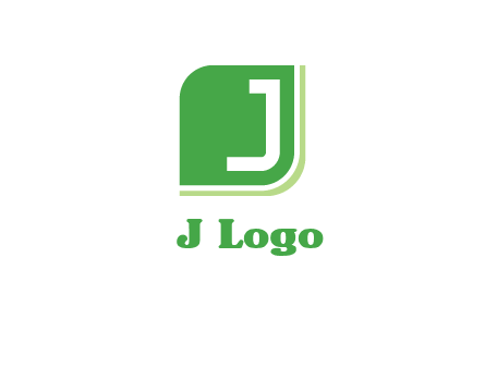 letter J inside abstract leaf logo