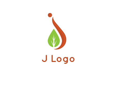 letter J with leaf logo
