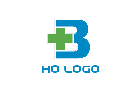 medical sign incorporated with letter B logo