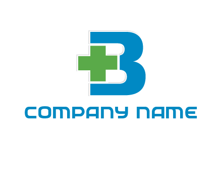 medical sign incorporated with letter B logo