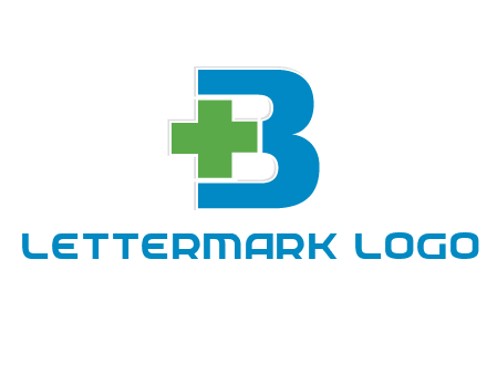 medical sign incorporated with letter B logo