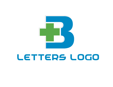 medical sign incorporated with letter B logo