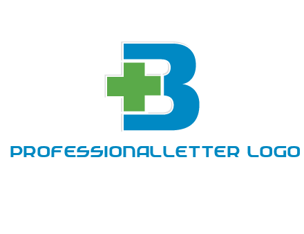 medical sign incorporated with letter B logo