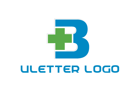 medical sign incorporated with letter B logo