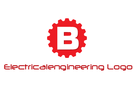 letter B in gear logo