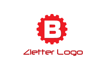 letter B in gear logo