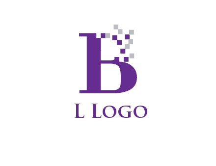 digital letter B logo