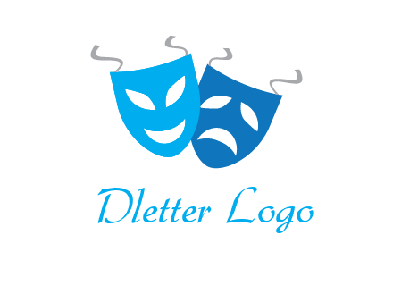 two theater masks entertainment logo