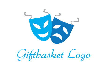 two theater masks entertainment logo