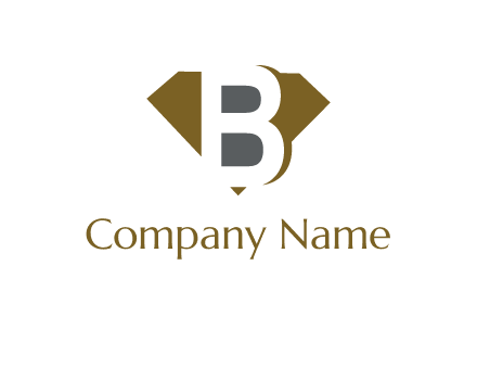 letter B inside diamond shape logo