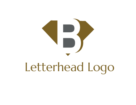 letter B inside diamond shape logo