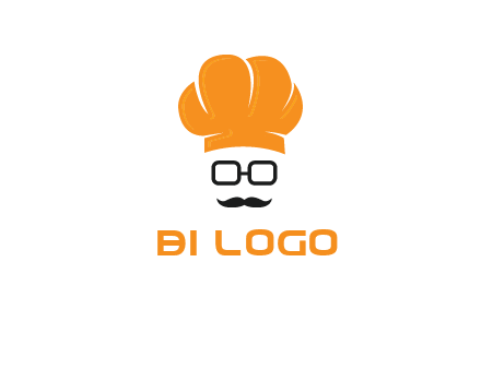 chef with goggles and mustache logo