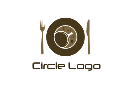 crockery incorporated with coffee cup and beans logo