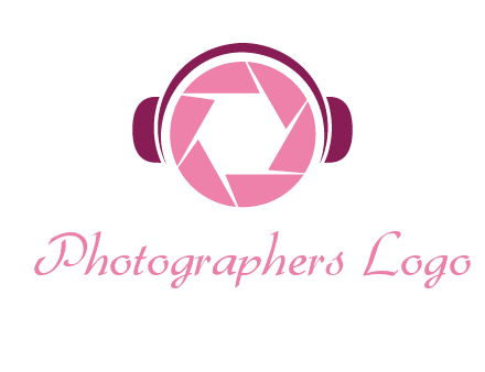 shutter with headphones photography logo