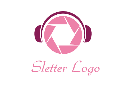 shutter with headphones photography logo