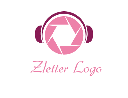 shutter with headphones photography logo