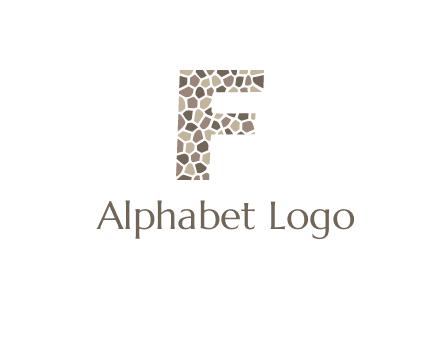 mosaic letter F logo