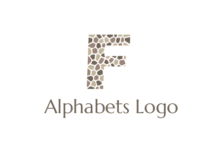 mosaic letter F logo