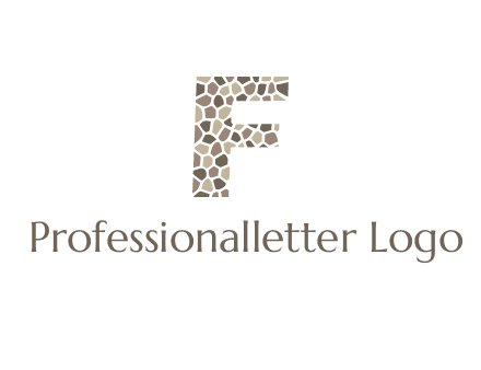 mosaic letter F logo