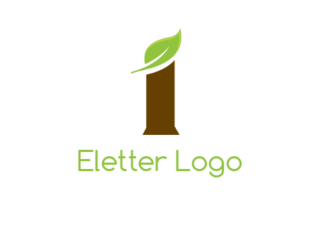 letter i with leaf logo