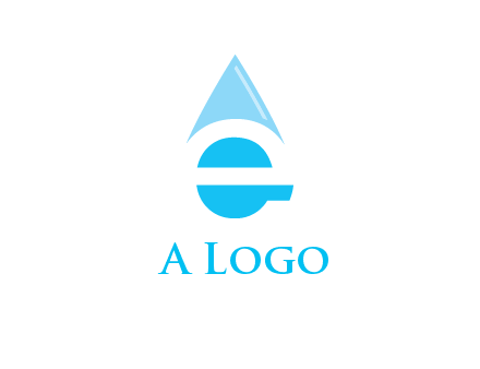 letter e incorporated with water drop logo