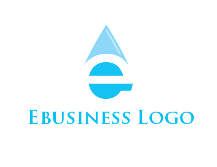 letter e incorporated with water drop logo