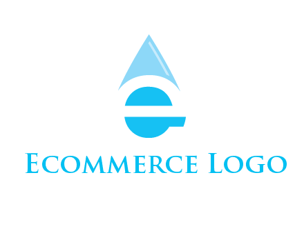 letter e incorporated with water drop logo