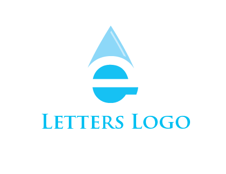 letter e incorporated with water drop logo