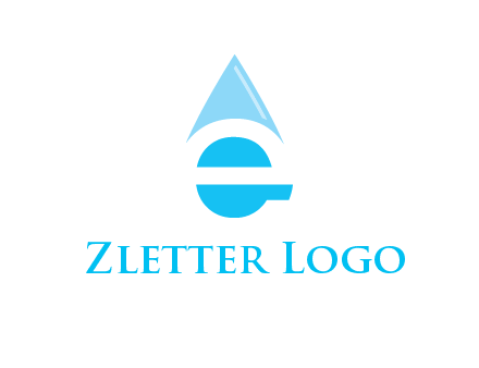 letter e incorporated with water drop logo