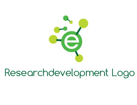 letter e inside circle with chemical bond logo