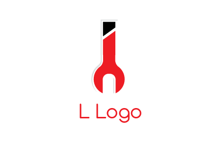 letter i incorporated with open end wrench logo