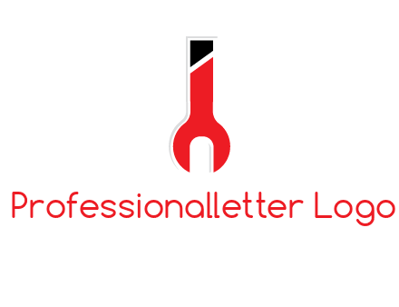 letter i incorporated with open end wrench logo