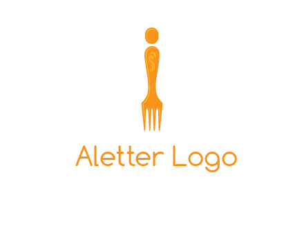 letter i incorporated with fork logo