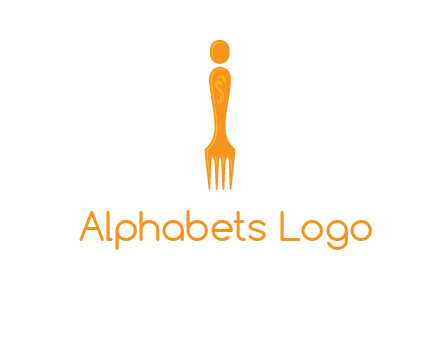 letter i incorporated with fork logo