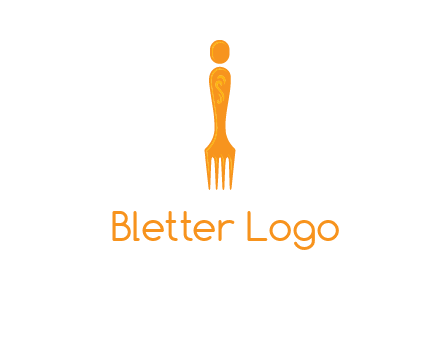 letter i incorporated with fork logo