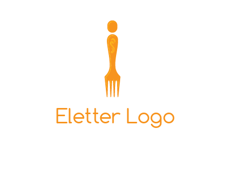 letter i incorporated with fork logo