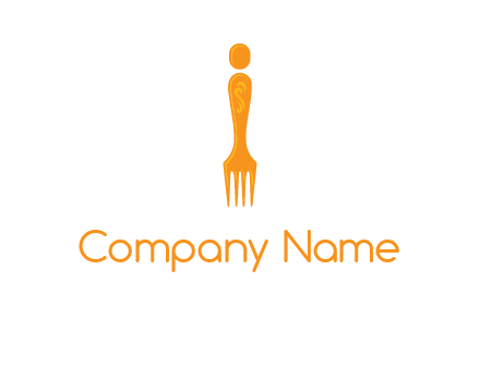 letter i incorporated with fork logo