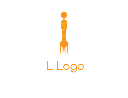 letter i incorporated with fork logo