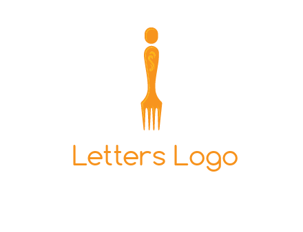 letter i incorporated with fork logo