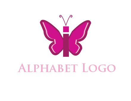 letter i incorporated with butterfly logo