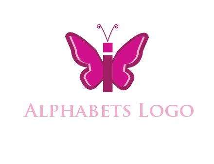 letter i incorporated with butterfly logo