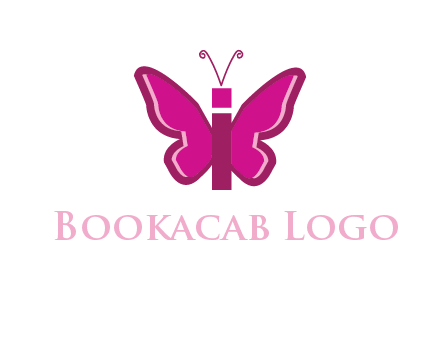 letter i incorporated with butterfly logo