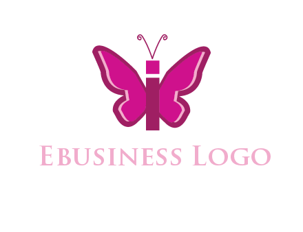 letter i incorporated with butterfly logo