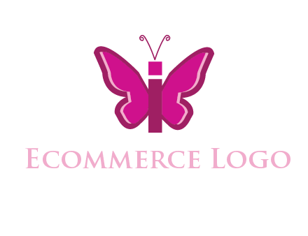 letter i incorporated with butterfly logo