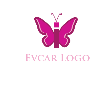 letter i incorporated with butterfly logo