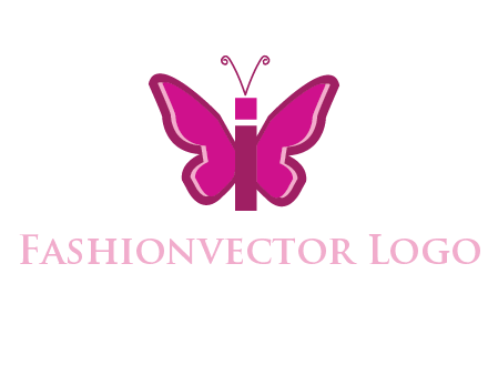 letter i incorporated with butterfly logo